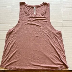 Athleta-XL-mauve(pink)-Well rested rib sleep tank top.